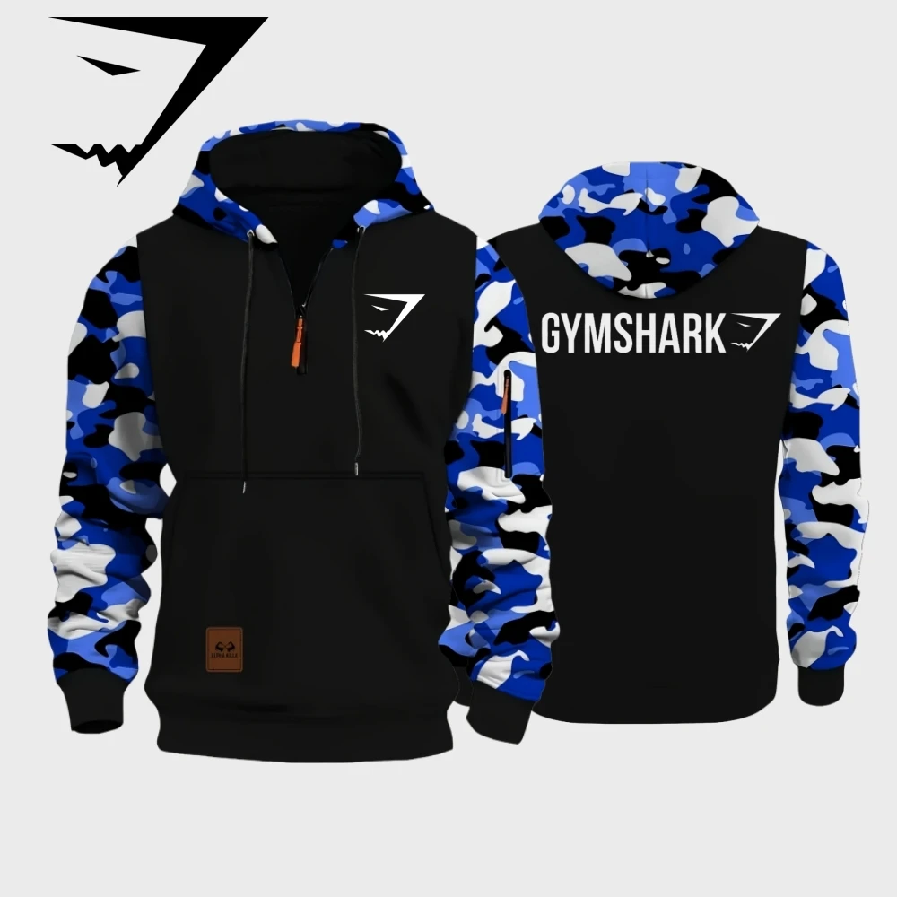 سترة بغطاء للرأس بسحاب من GYM SHARK للرياضات الخارجية GYM SHARK دافئة للياقة البدنية والجري للرجال والنساء