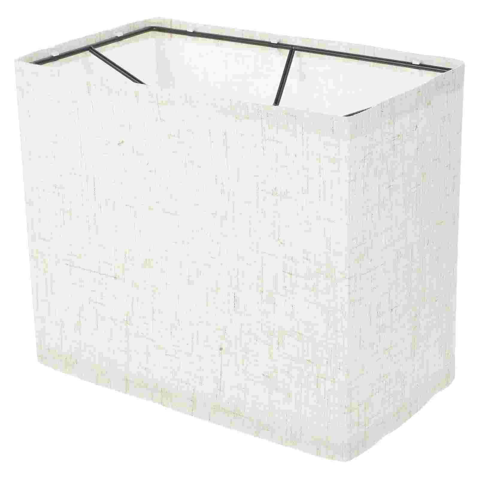 Linen Lampshade for Wall Accessory Cloth White Nightstand Bedside Table Retro Barrel Light Bulb