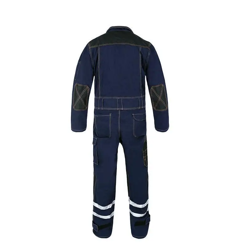 Men Cotton Work Coveralls Repairman Coveralls with Reflective Strip Working Uniforms Flame Retardant Clothing Thermal Insulation