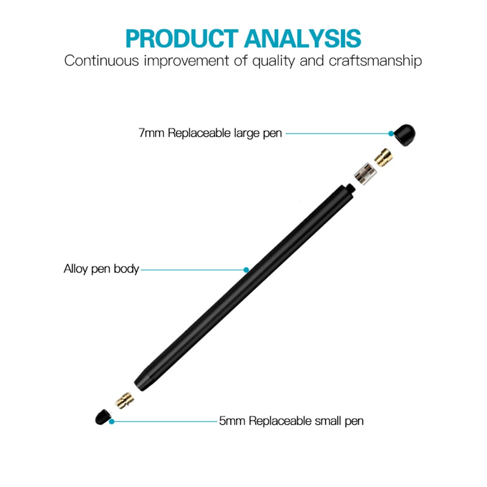 Capacitive Dual Heads Ends Tablet Smartphone For Screen Stylus Pens Touch Pen Tablets Pen Touchscreen