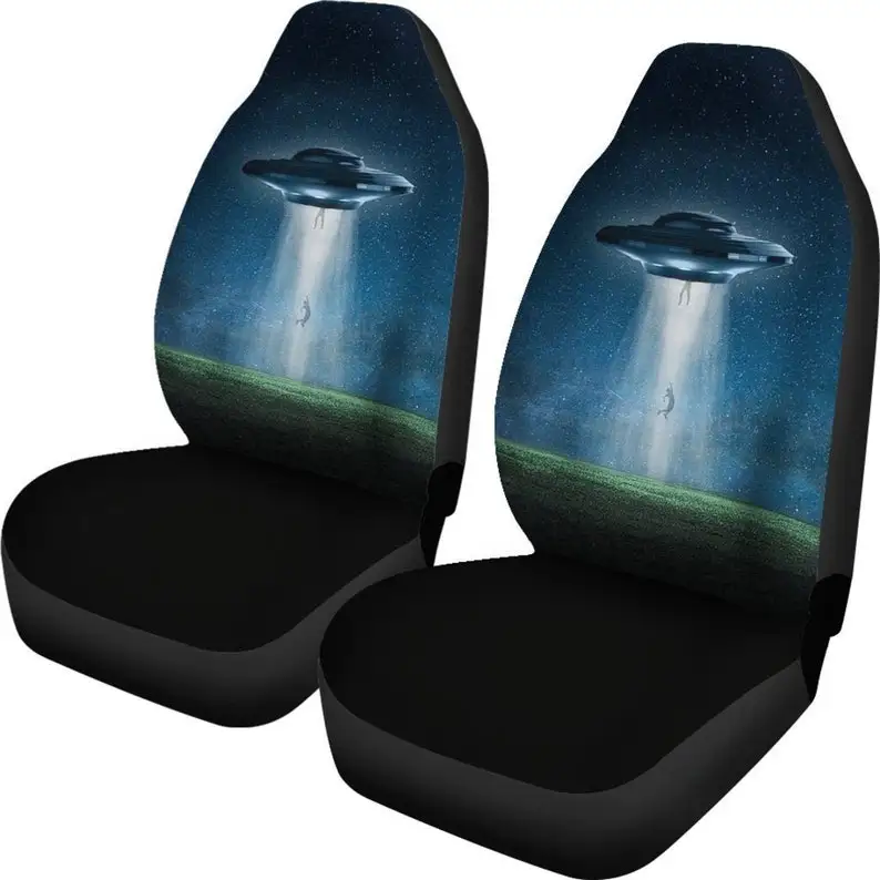 UFO Car Seat Covers (Set Of 2) / 2 Front Car Seat Covers / Alien Car Seat Covers / Spacecraft Car Seat Protector / Spaceship Car