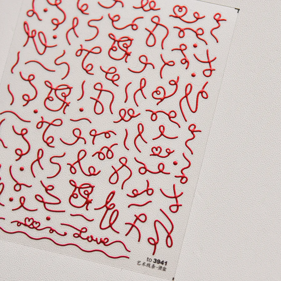 Chal con borlas bordado rojo chino, disfraz de Yunjin, nube 5D, pegatina artística para uñas, lazo, rosa, flor, perla, mariposa, calcomanía para manicura