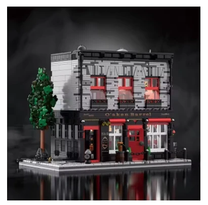 MOC-192396 빌딩 블록 세트 뱀파이어 하우스 작은 펍 벽돌 건축 모델 교육 생일 할로윈, 크리스마스 선물