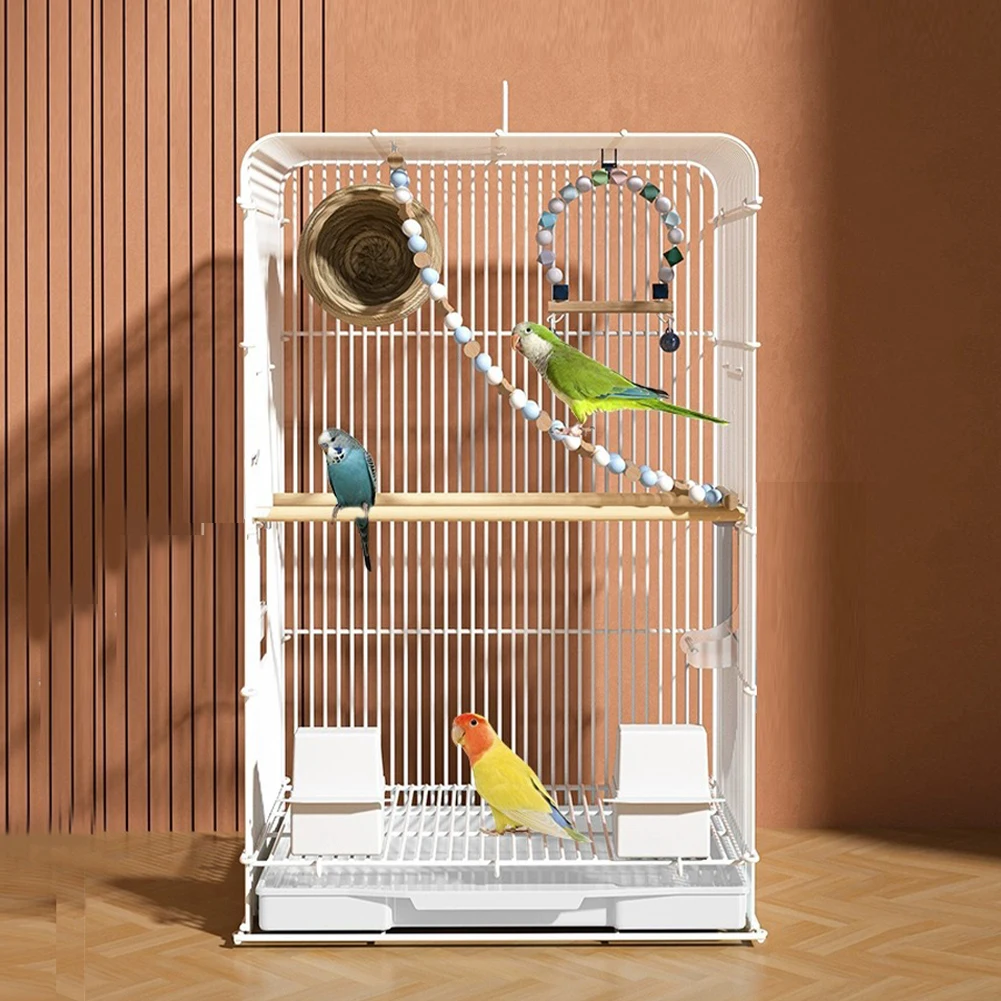 

Легкая кованая клетка для птиц с выдвижным поддоном для разведения и кормления птиц в помещении и на улице