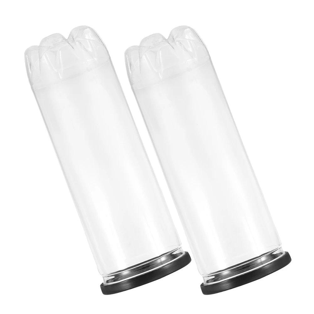 

2pcs Tennis Cylinder PVC Transparent Holder Portable Sports Supply Tennis Accessories Storage Bottle