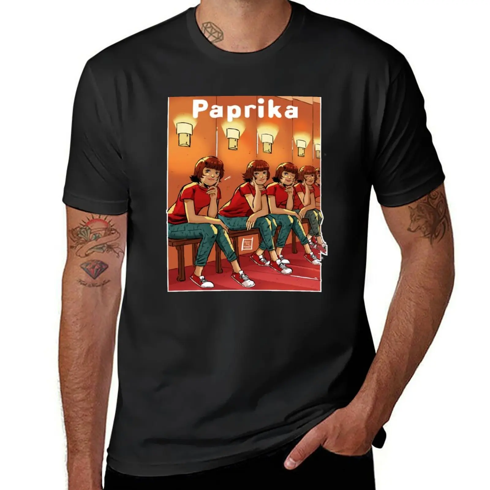 

Футболка Paprika с изображением фильма тяжелые мужские футболки размера oversize с графическим рисунком хип-хоп