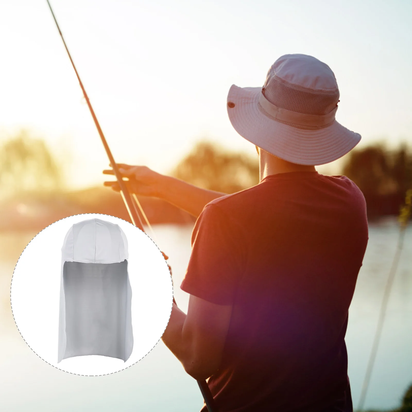 

4 Pcs Long Tail Hat UV Prevention Windproof Polyester Sun Shade Liner Cover Outdoor Sports Cooling Comfortable