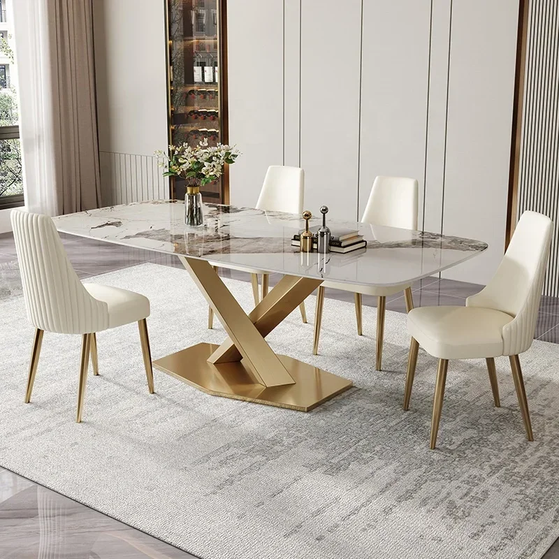 

# New Luxury Marble Rectangular Dining Table Set Modern Dining Tables Dining Room Furniture Table And Chair
