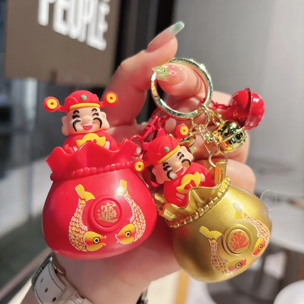 السنة الصينية الجديدة الثروة الله صوت المفاتيح الصحافة صوت نعمة حقيبة الصينية الله صوت كيرينغ حقيبة بنقوش كرتونية لعبة معلقة #3