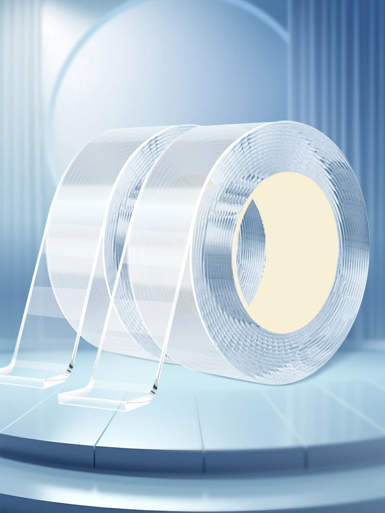 Transparent Nano Tape Waterproof Double Sided Reusable Adhesive Strong Tapes Cleanable Kitchen Bathroom Supplie image 4