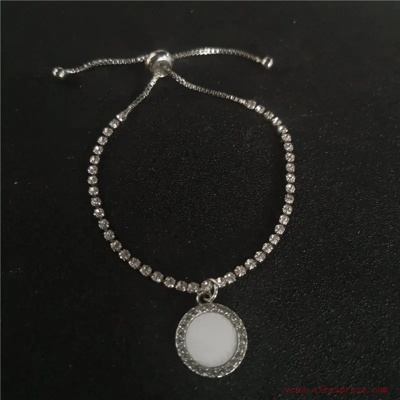 

sublimation blank women bracelets for zircon hot transfer printing bracelet jewelry diy consumables 20pcs/lot