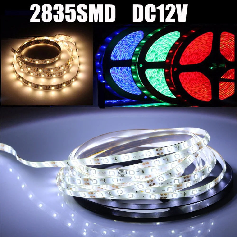 5M Led Strip Decor for Home 2835 Luminous Flux More Higher Than Old 3528 5630 5050 SMD LED Strip light 60LEDs/M 12V Lamp String