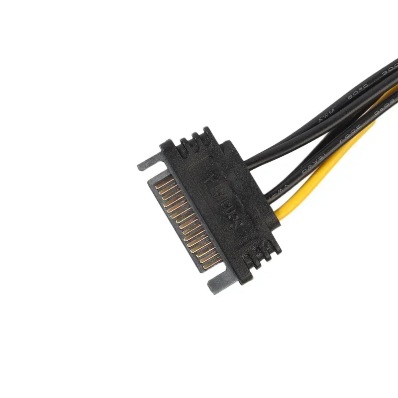 15pin Power To 6pin Adapter Cable สําหรับการ์ด, 15 - pin SATA Power Female 6pin Power Supply Line, ฮาร์ดไดรฟ์