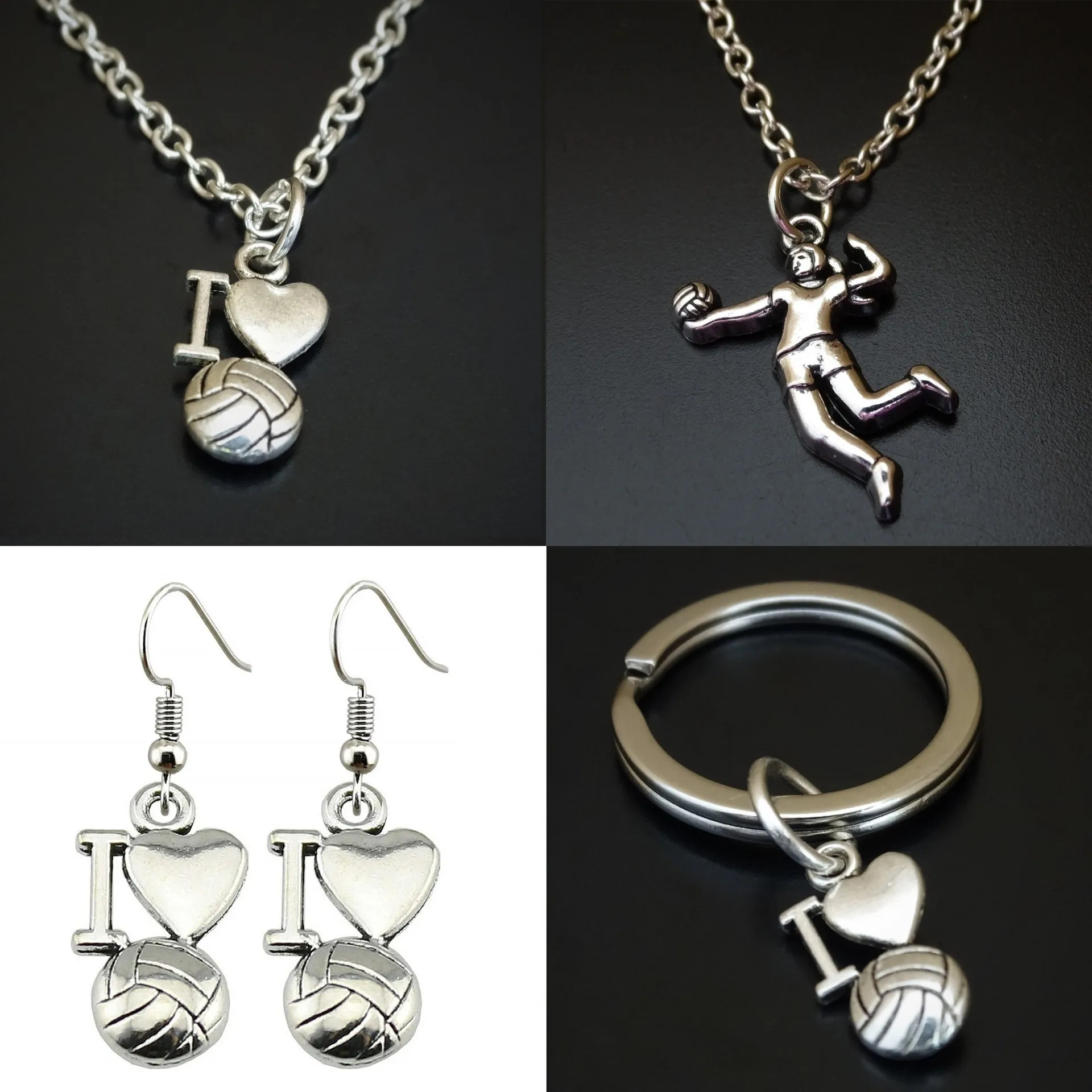 

Volleyball Player Sport Jewelry Accessories Student Pendant Charm Friend Family Gifts Fashion