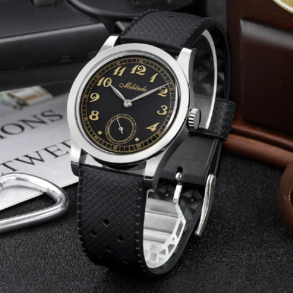 Militado 36mm Classic Retro Watch VD78 Quartz Movement Waterproof 316L Solid Stainless Steel Vintage Military Homage Watch ML01