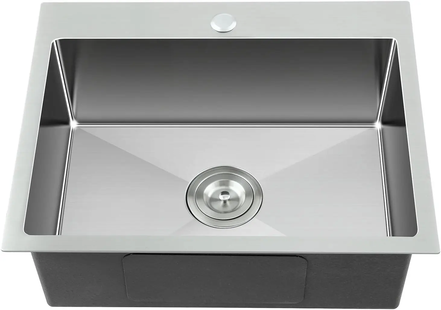 

22' Kitchen Sink Drop in, 22' x 18' Single Bowl Sink Topmount 18 Gauge Stainless Steel Kitchen Sink (Brushed)