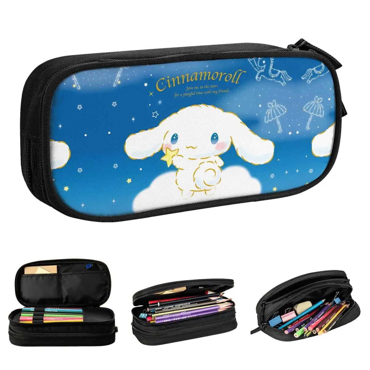 Cinnamoroll Dreamy Pencil Cases Cute Cartoon Pencilcases Pen for Girls Boys Large Storage Bags School Supplies Gifts Stationery