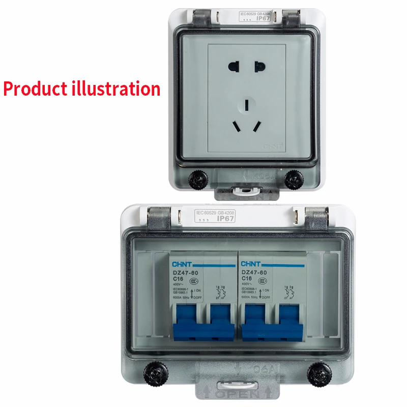 Disjoncteur boîte étanche transparente, boîte de Distribution de fenêtre protection couvercle de fenêtre moniteur Observation interrupteur de fenêtre Ip67