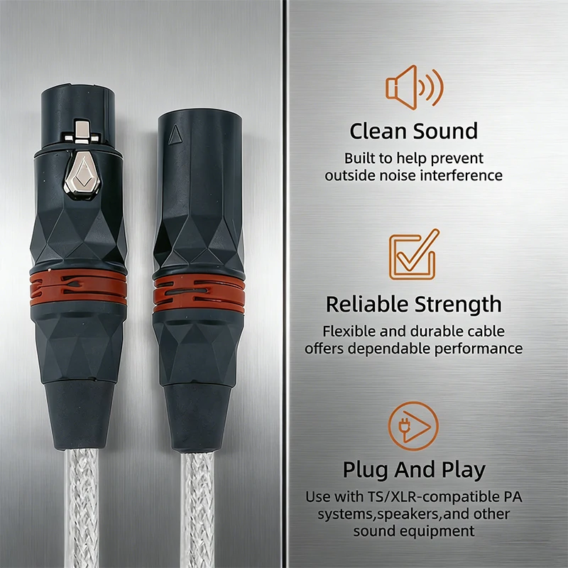 

3Pin XLR Cable Audio Cable XLR Male to Female Microphone Extension Cables for Mixer Amplifiers Sound Cannon Balanced XLR Line