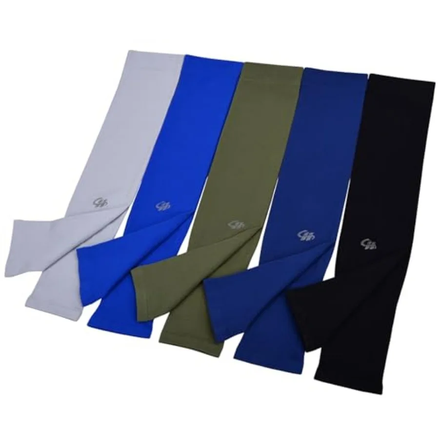 HOPESHINE Arm Cooling Sleeves UPF 50+ UV Protection Compression Cycling Outdoor Sports 5-Pairs