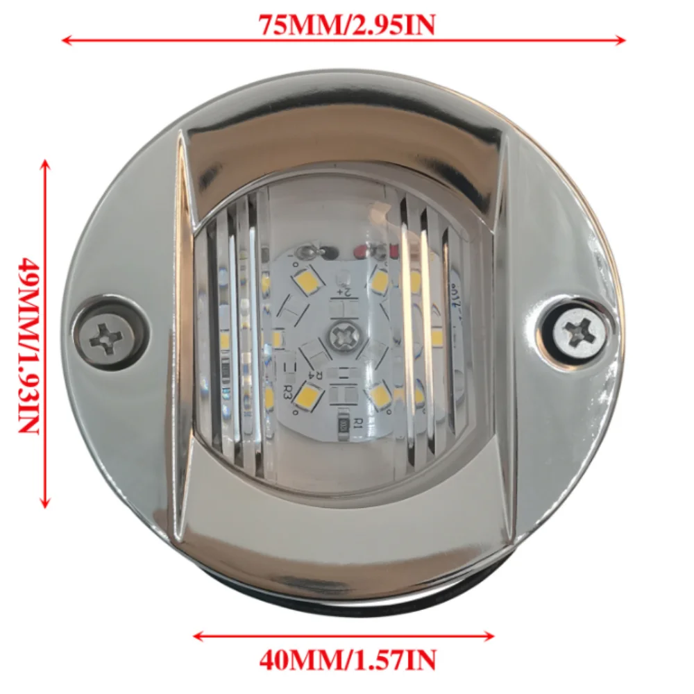 Navigation Light Waterproof Marine Boat Lights Round Blue White LED Stern Light 12V LED Deck Light Courtesy Light Boat Stern