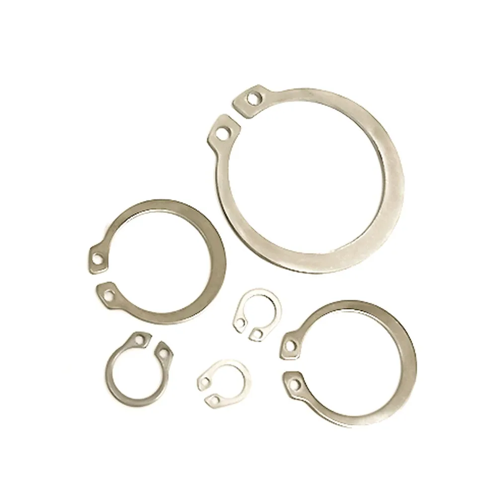 M5 M6 M8 M9 M10 M12 M15 M25 M30 M40 GB894 Pure Titanium TA2 Gr2 Shaft C Type External Circlip Bearing Retaining Clip Snap Ring