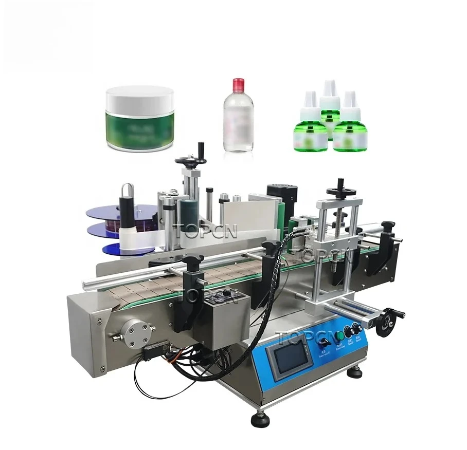 Factory Jar Round Bottle Labeling Machines Semi Automatic Label Equipment Manual Sticker Label Machine For Plastic Glass Bottle