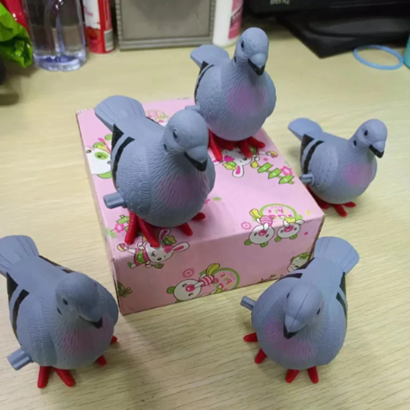 Pigeon Wind Up Toys Dove Clockwork Pigeon Toys for Kids Jumping Simulation Early Pigeon Clockwork Toys Kid Mini Pigeon Toys