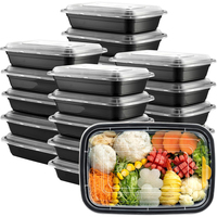 28 OZ Stackable  Meal Prep Containers, Microwavable Reusable Containers with Lids for Food Prepping, Disposable Lunch Boxes