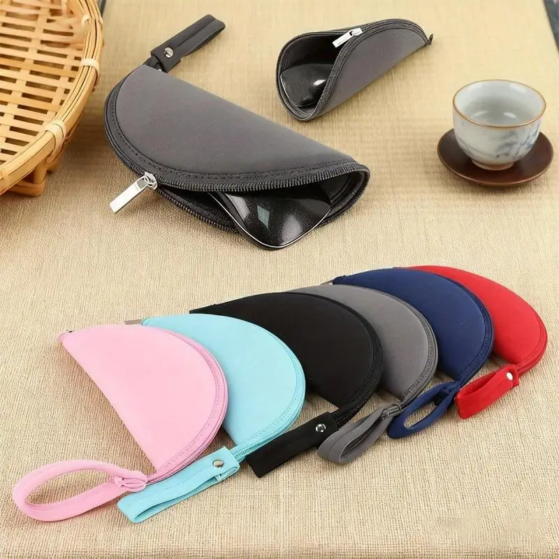 

Computer Mouse Pad With Zip Foldable Office Mouse Pad Multi-functional Mouse And Headphone Storage Bag Computer Accessories