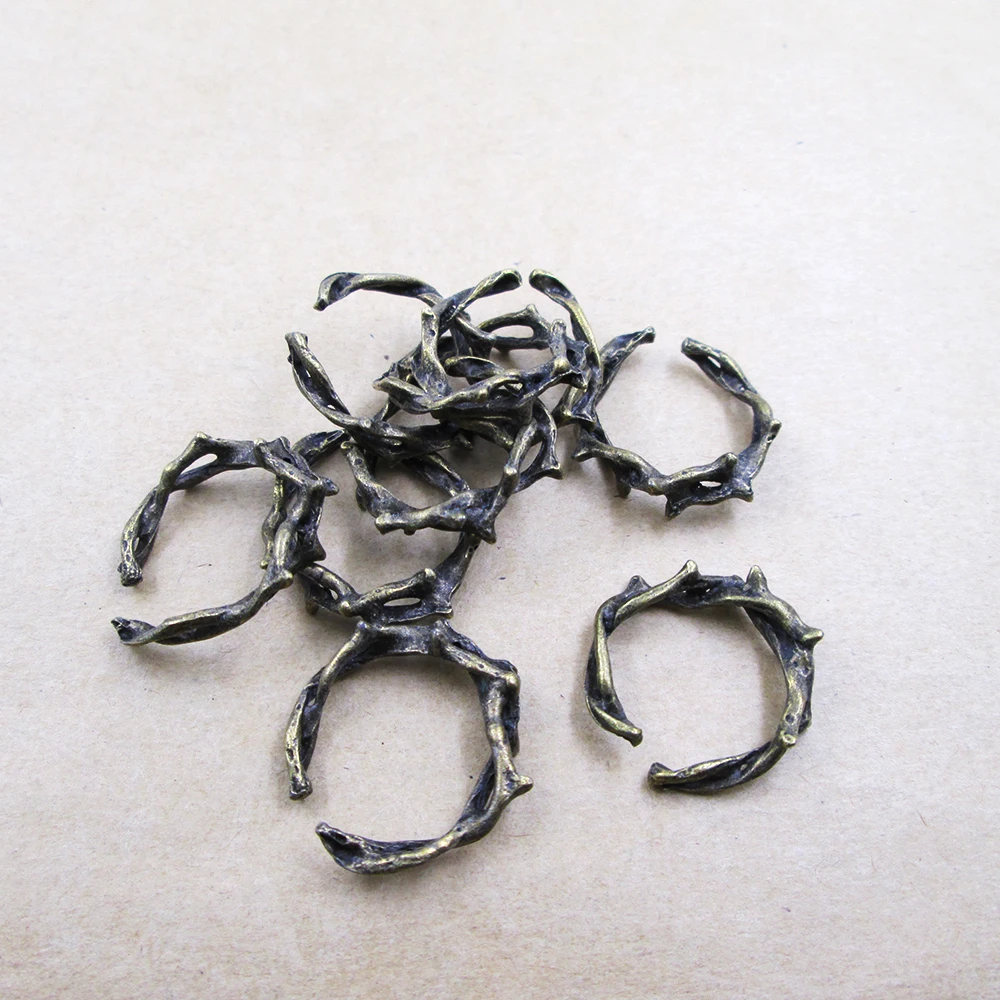 

30pcs-22mm Ring Bronze Twig Rin DIY Charms Pendants DIY necklace/ bracelets charms antique silver