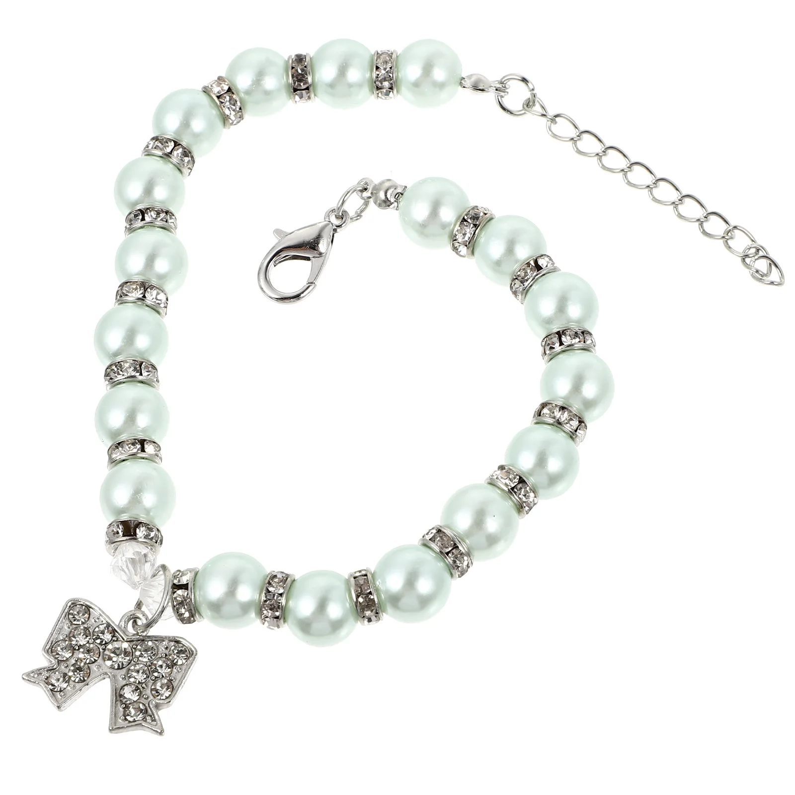 

Pet Necklace Pearl Collar Adjustable Accessories Necklaces for Metal Jewelry Dogs