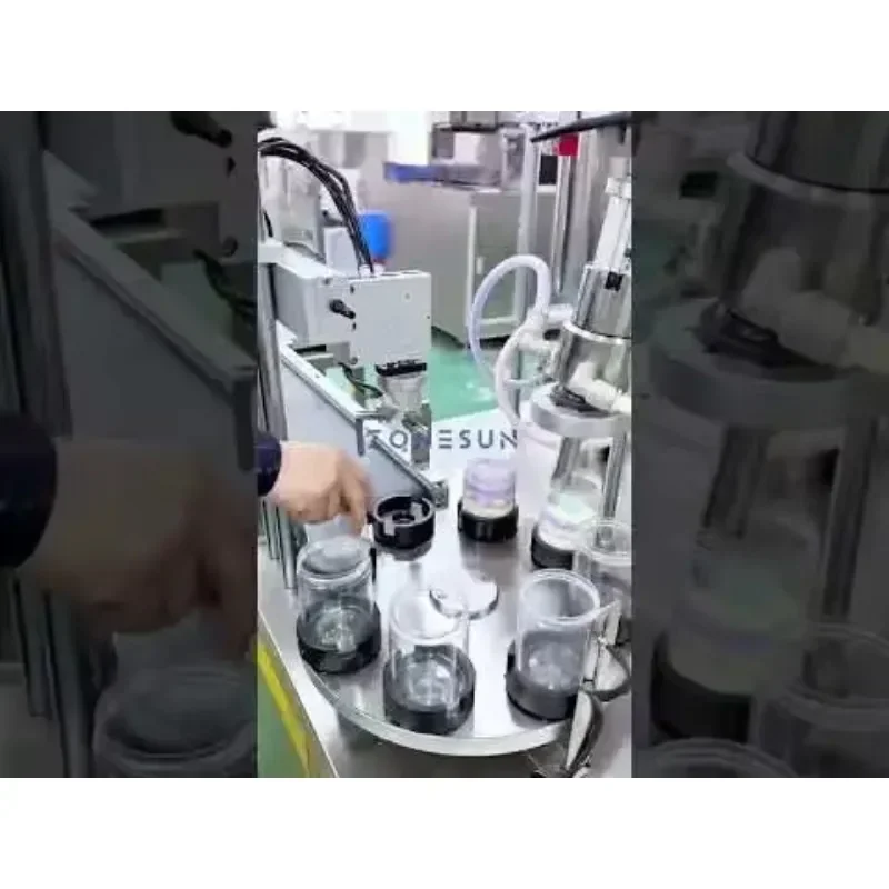 Zonesun ZS-VTRPF4 automática de enchimento de creme de 4 cores, enchimento cosmético rotativo para frascos de 5-100ml