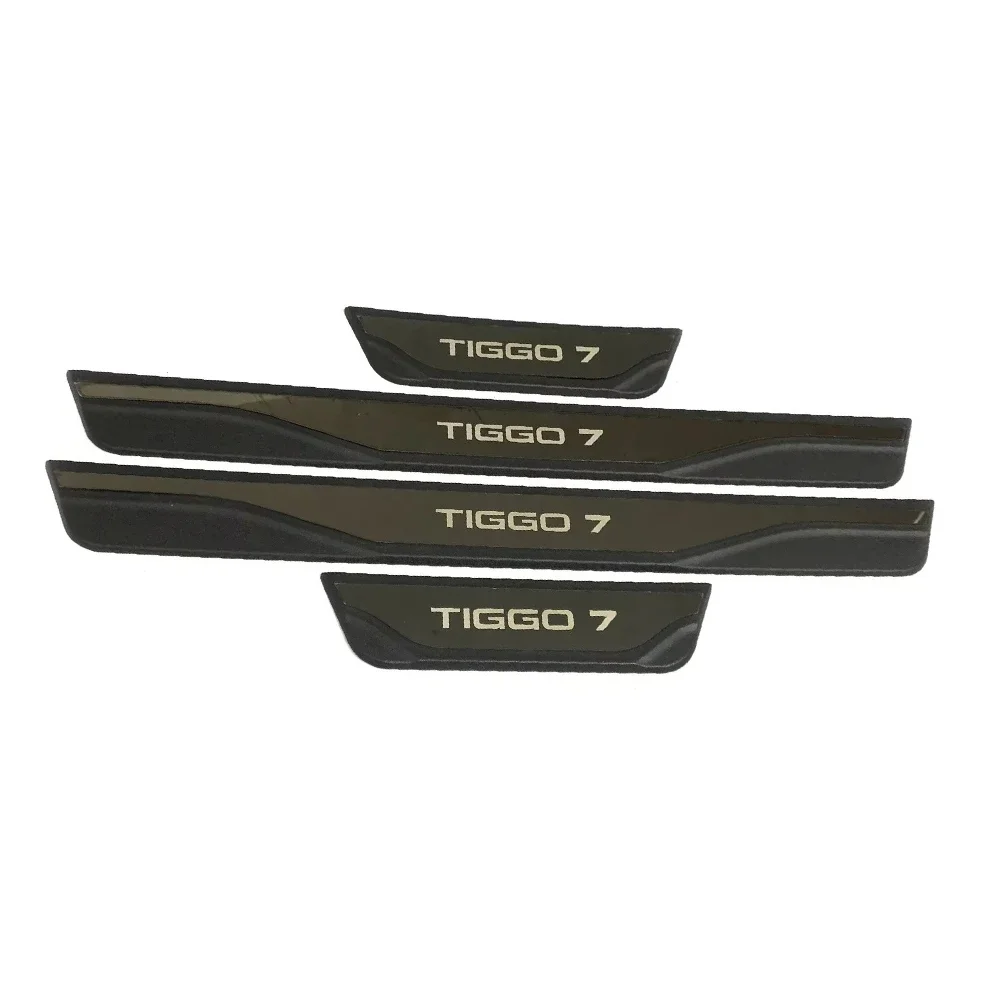 Car For Tiggo 7 Door Sill Threshold Pedal Scuff Plate Auto Protector Styling Trim Strip Stickers Accessories 2023 2024