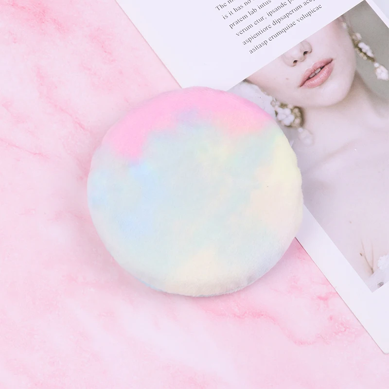Ronde 10,5 cm cosmetische Villus zachte pluche poeder kleuren bladerdeeg spons talkpoeder cosmetische make-up tools