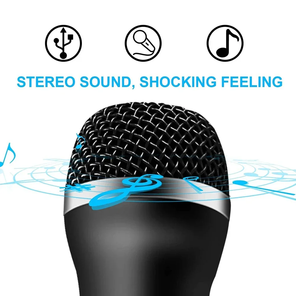 แชทเล่นเกม Podcast การบันทึก Universal USB ไมโครโฟนแบบมีสายไมโครโฟนคาราโอเกะสําหรับ Nintendo SWITCH Wii PS4 Xbox PC