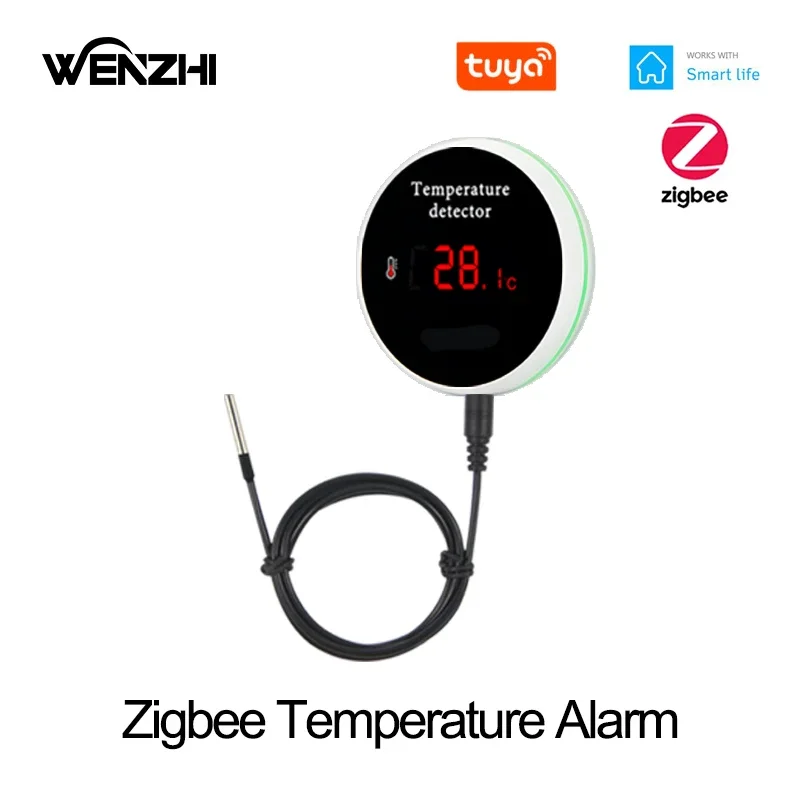 

ZigBee датчик температуры сигнализация цифровой термометр окружающей среды Tuya Smart Life приложение дистанционное управление домашняя автоматизация жилой DIY