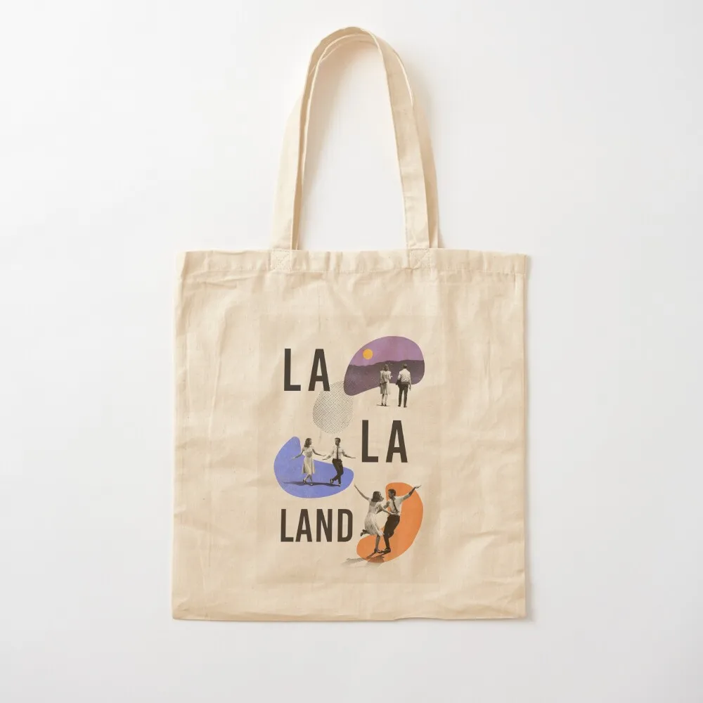 Movie La La Land Mid Century Poster Tote Bag supermarket folding bag Fabric bag shopping cute tote Canvas Tote