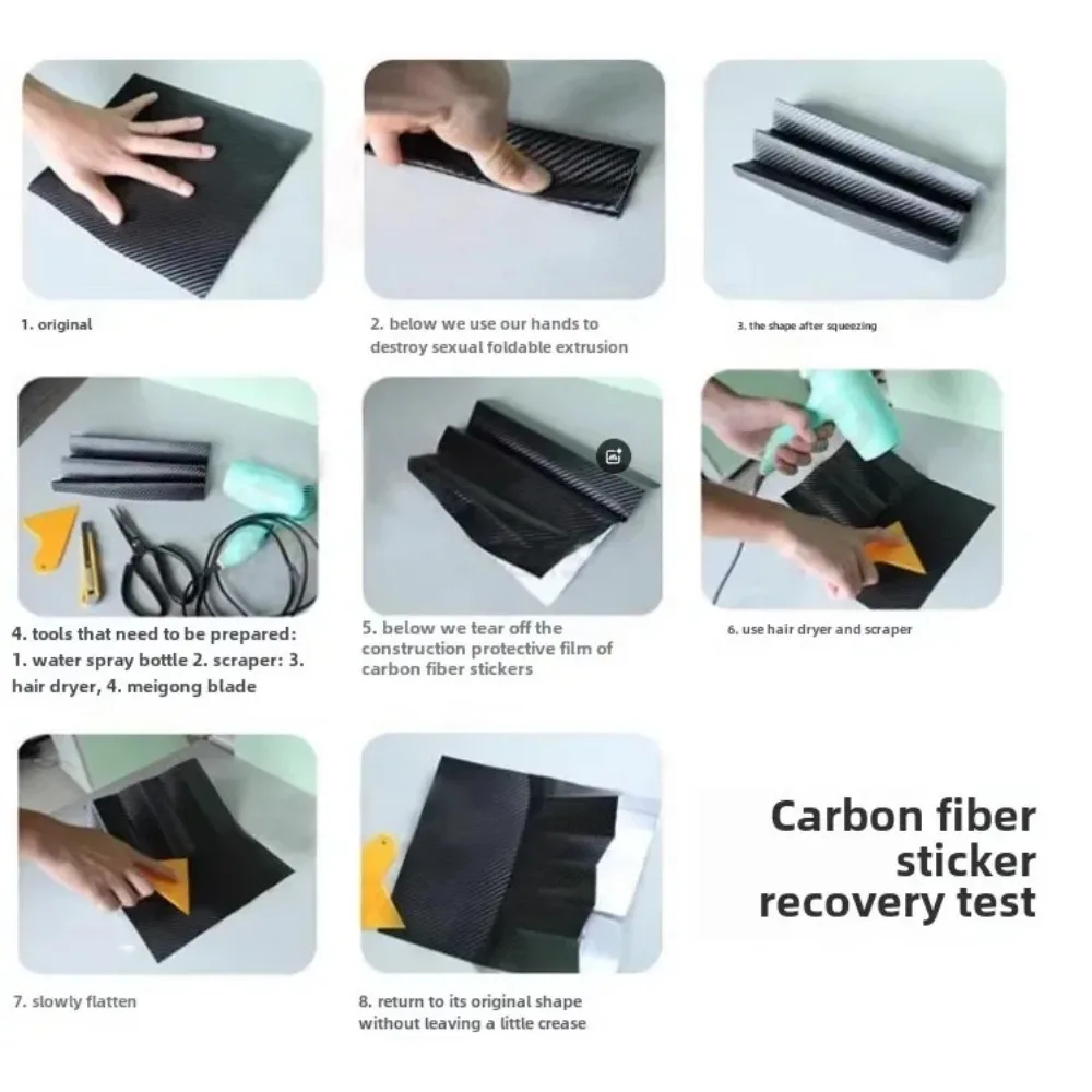 ثلاثية الأبعاد ألياف الكربون ملصق لصق عتبة السيارة طبقة رقيقة واقية المضادة للخدش مقاوم للماء ماتي الأسود نانو ملصق لجسم السيارة #6