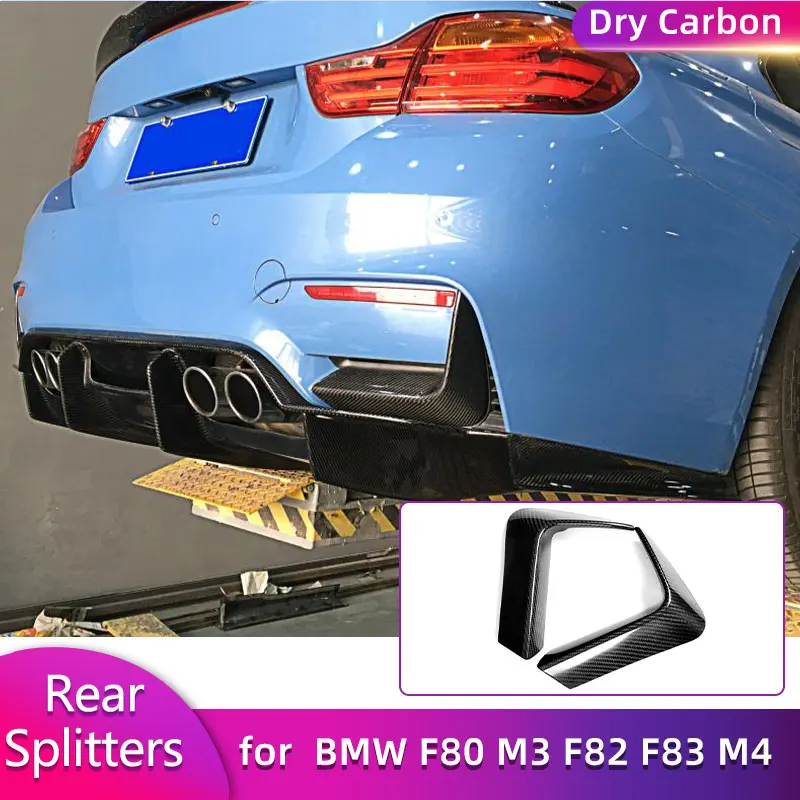 

Сплиттер заднего бампера Prepreg Dry Carbon для BMW F80 M3 F82 F83 M4 2014-2019 гоночный задний сплиттер с клапанами Canards Body Kits