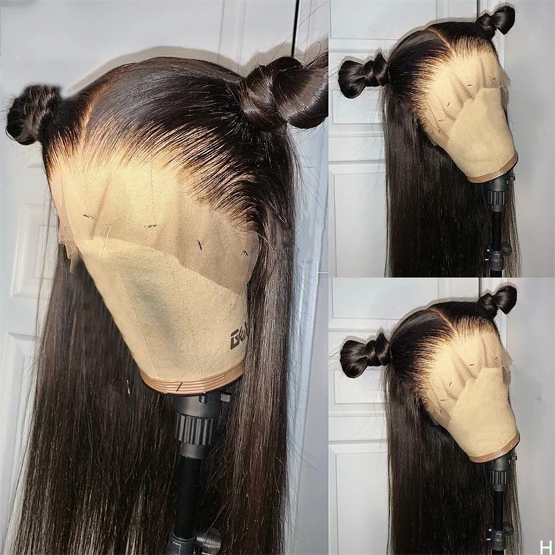 

Black Straight 18inch 5*5 Lace Front Hair 100% Human Hair Wig 150 Density with Baby Hair Pre-Plucked Soft Hair Wig