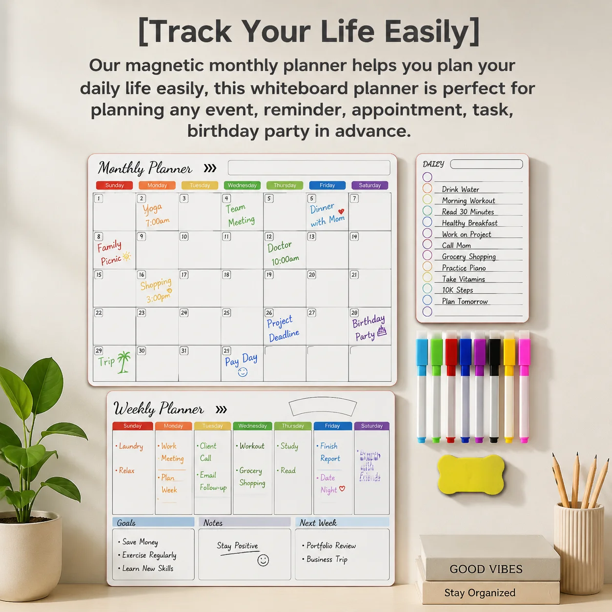 Магнитный календарь для холоди – обзор и цена Dry Erase Weekly