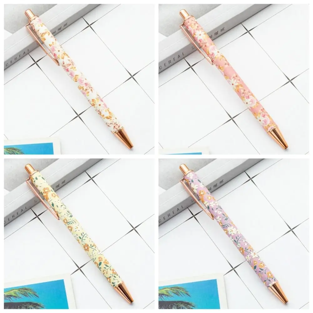 Creative INS Print Pen Luxury Fresh Style Press Metal Pen Durable Cute Cartoon Ballpoint Pens School Teacher