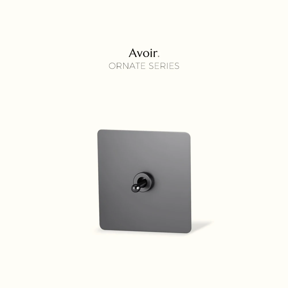 

Avoir Matte Gray Retro Brass Lever Switch Toggle Switches 220V Button Switch UK Electrical Sockets And Switches Home Accessories
