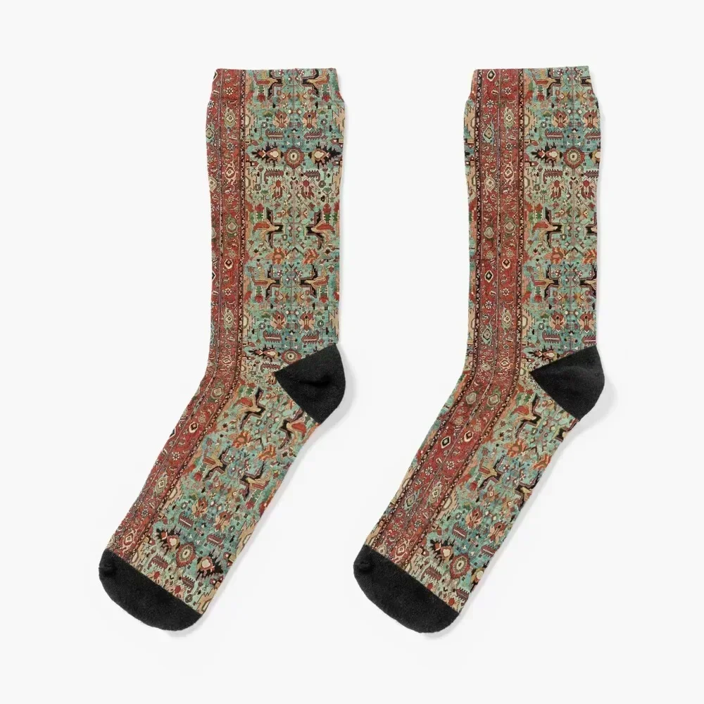 oriental rug Vintage Antique Persian Carpet Socks Stockings compression bright garter cotton gift Woman Socks Men's