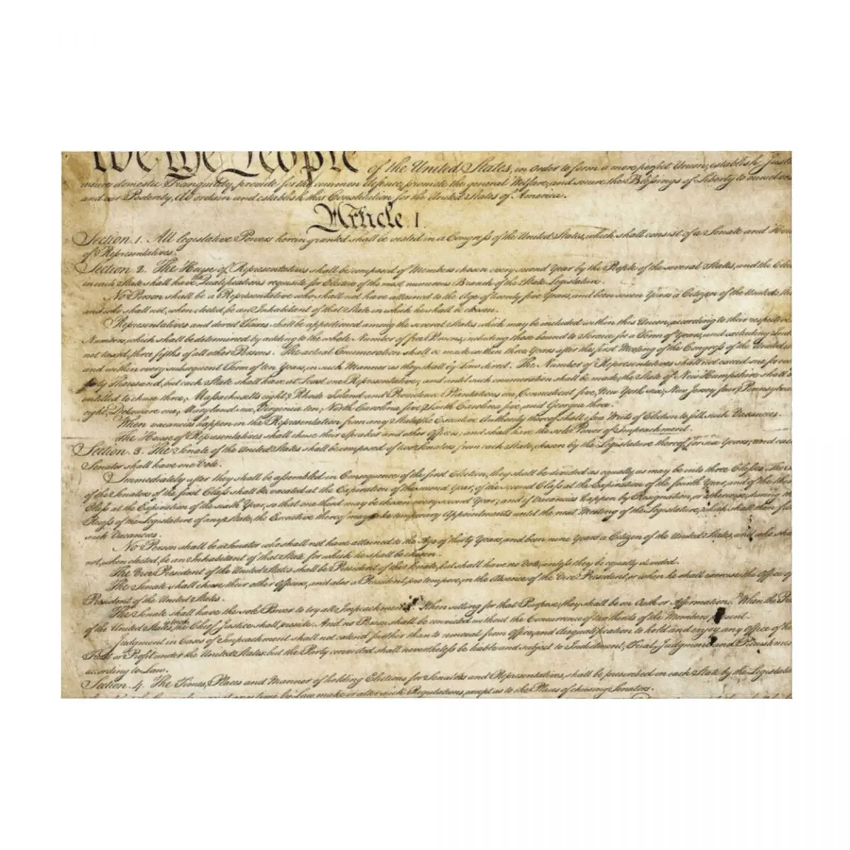 

Vintage United States Constitution Throw Blanket Flannels Thermal anime Blankets