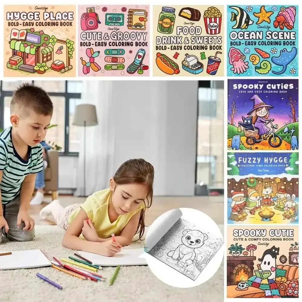 

Froggy Days Cartoon Coloring Book Fuzzy Tales Charming Frog Graffiti Copy Sketch Book Early Education Stationery