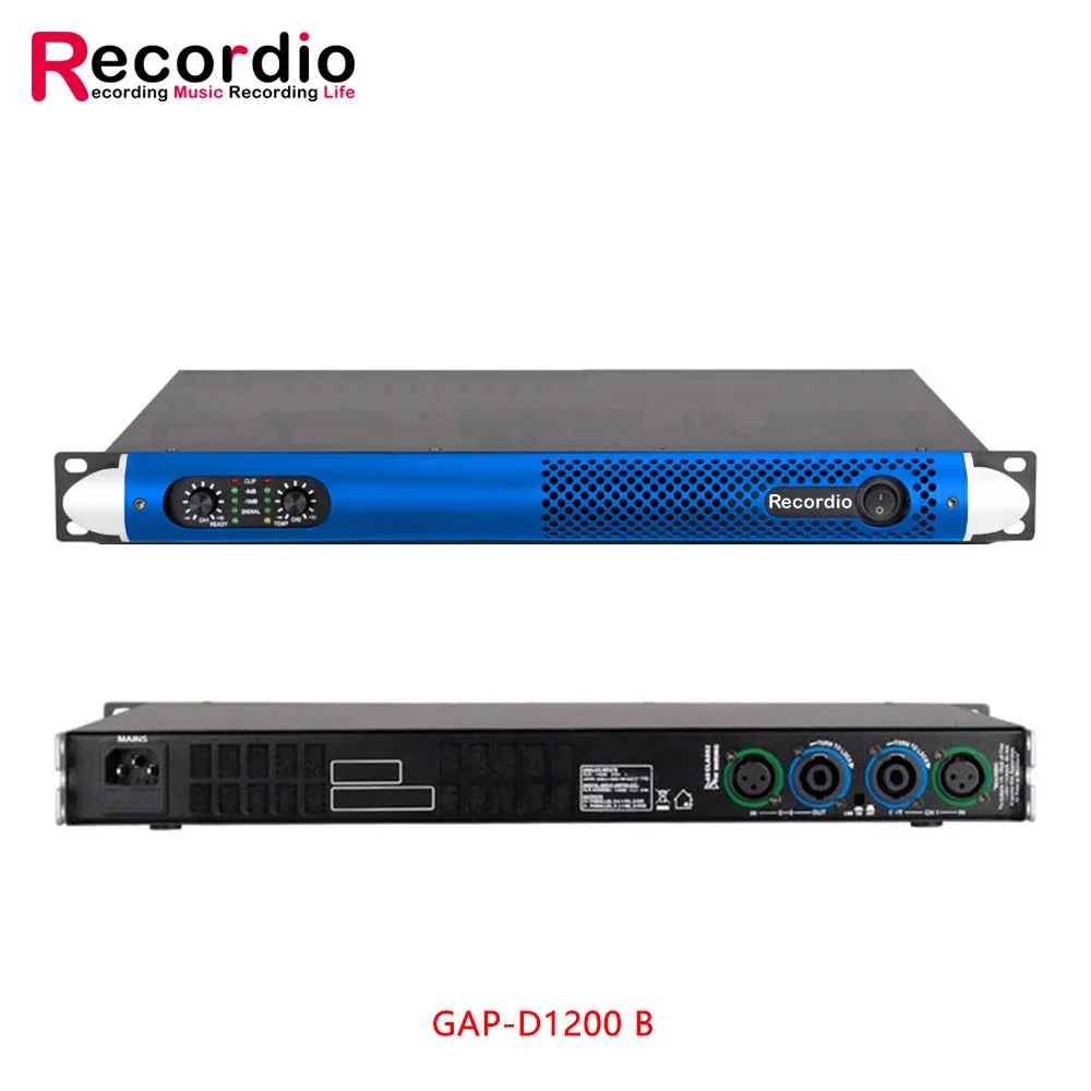 GAP-D1200 household digital power amplifier, two-channel 1U high-power amplifier, stage KTV amplifier