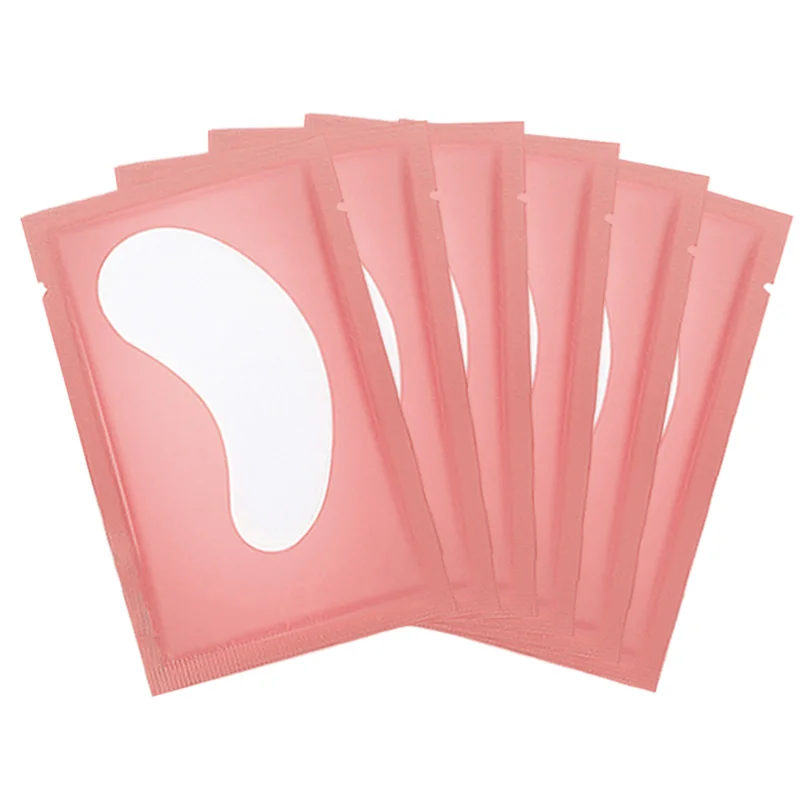 100PCS Hydrogel Gel Patches for Eyelash Extension Under Eye Pads Lint Free Lash Paper Patches Grafted Stickers Make Up Tools