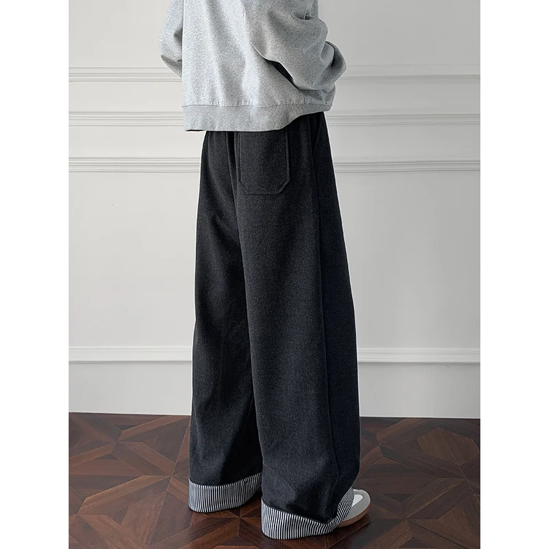 

Мужские брюки больших размеров M-XXXXXL с эластичным поясом и шнурком, идеальные комфортные однотонные повседневные уличные брюки мужские